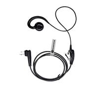 Compatible with 2 Pin Hytera 3.5mm 2 Way Radio C-Shape Inline Swivel Style Earpiece Police Security Headset PTT Microphone