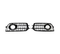 Compatible With 2010 2011 2012 2013 2014 A1 For 8X Right Fog Light Grille Front Bumper Lower Hex Mesh Grill Set 8X0807682A Fog Light Grill Lamp Cover(Gloss black)