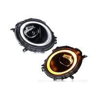 Compatible with 2014-2019 BMW Mini F56 Cooper Headlights Accessories With Halo Angel Eye DRL Front Light Bi-Led Lens Headlamp Assembly(2PCS HEADLIGHT)