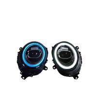 Compatible with 2014-2019 BMW Mini F56 Cooper Headlights Accessories With Halo Angel Eye DRL Front Light Bi-Led Lens Headlamp Assembly(2PCS RGB)