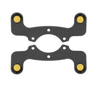 Compatible with 2Pcs Carbon Fiber Steering Wheel Horn Button, External Kit for 6 Bolts Racing, Replacement for Nardi and VERTEX with Dual Design (Green Button)