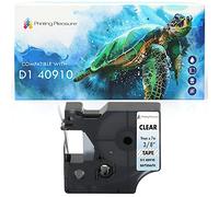 Compatible with 40910 Black on Transparent (9mm x 7m) Label Tape for LabelWriter 450 Duo LabelPoint 100 150 250 LabelManager 160 210D 280 360D 420P 450 500TS PnP Wireless MobileLabeler