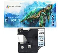 Compatible with 40913 Black on White (9mm x 7m) Label Tape for LabelWriter 450 Duo LabelPoint 100 150 250 LabelManager 160 210D 220P 260P 280 360D 420P 450 500TS PnP Wireless MobileLabeler