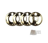 Compatible With 50 5AU Motorcycle Scooter Chrome Wheel Cover 10-Inch Drum Brake Wheel Protective Cover (Size : Gold)