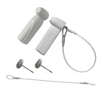 Compatible with 58Khz AM Systems, 1000 Pcs Security Hard Tags with Lanyards, Reusable Retail Clothing Tags Set - Includes 1000 Pins and 100 Lanyards for EAS Anti-Theft White