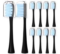 Compatible with 7MAGIC Electric Toothbrush Replacement Brush Heads,for 7MAGIC Electric Toothbrush,10 Pack (Black, Medium)