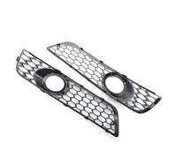 Compatible With A3 8P 2009-2013 1 Pair Car Front Bumper Fog Light Mesh Grille 8P0807682D Fog Lamp Honeycomb Grille Covers Fog Lamp Light Cover