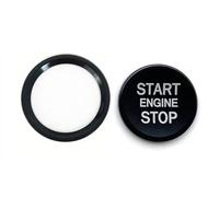 Compatible With A4 A6 A5 Q5 Q7 A8L A6L A4L Car Ignition Key Ring Cover Engine Start Stop Sticker Decorative Switch Button Trim Accessories Car Decoration(Black)