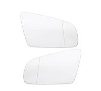 Compatible With A4 B6 B7 2002 2003 2004 2005 2006 2007 2008 8E0857535E 8E0857536E Side Heated Mirror Glass Lens Door Wing Rear View Mirror Glass side Mirror Glass(2pcs White)