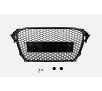 Compatible with A4 B8 Facelift Badgeless Front Mesh Grill Emblemholder Glossy Black 11-15