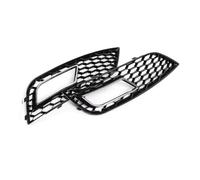Compatible With A4 For B8.5 2013-2016 For RS4 Front Bumper Fog Lamp Grille Honeycomb Mesh Fog Light Grille 1Pair Style Grill Cover Fog Lamp Light Cover(Chrome Silver)
