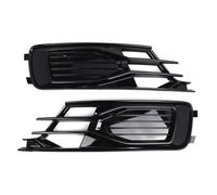 Compatible With A6 For Quattro 2016 2017 2018 4G0807647 Car Front Bumper Left Right Fog Light Lamp Grille Cover Frame Shade Gloss Black Fog Light Bezels
