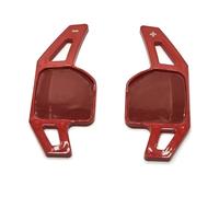 Compatible With A7 A8 2011 2012 2013 2014 2015 2016 2017 1 Pair Car Steering Wheel Shift Paddle ABS Carbon Fiber Print Decoration(Carbon Red)