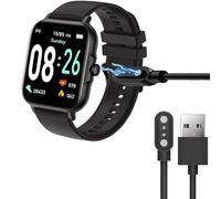 Compatible with AcclaFit Smart Watch 1.83 Inch KM13 Charger,Blueshaweu 2 Pin Magnetic USB Replacement Charging Compatible with AcclaFit KM13 Smartwatch (Black)