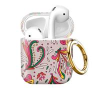 Compatible with AirPod 2nd//1st Generation Case Cover with Gold Keychain,Full Protective Shockproof Wireless Headphone Case for Airpod （Colorful Totem）