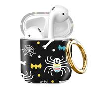Compatible with AirPod 2nd//1st Generation Case Cover with Gold Keychain,Full Protective Shockproof Wireless Headphone Case for Airpod （Colored Spider）