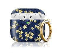 Compatible with AirPod 4th Generation 2024 Case Cover with Gold Buckle, Shockproof Protective Covers for Women & Girls - Anti-Scratch & Anti-Drop(Blue)