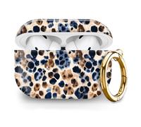 Compatible with AirPod Pro 2nd//1st Generation Case Cover with Gold Keychain,Full Protective Shockproof Wireless Headphone Case for Airpod Pro 2023/2022/2019 （Colorful Leopard Pattern）