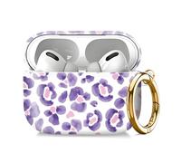 Compatible with AirPod Pro 2nd//1st Generation Case Cover with Key Chain,Full Protective Shockproof Wireless Headphone Case for Airpod Pro 2023/2022/2019（Purple）