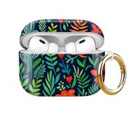 Compatible with AirPod Pro 2nd//1st Generation Case Cover with Key Chain,Full Protective Shockproof Wireless Headphone Case for Airpod Pro 2023/2022/2019 (Retro Flower Grass)
