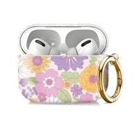 Compatible with AirPod Pro 2nd//1st Generation Case Cover with Key Chain,Full Protective Shockproof Wireless Headphone Case for Airpod Pro 2023/2022/2019（Beautiful Garden）