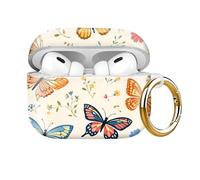 Compatible with AirPod Pro 2nd//1st Generation Case Cover with Key Chain,Full Protective Shockproof Wireless Headphone Case for Airpod Pro 2023/2022/2019 (Boho Butterfly)