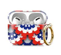 Compatible with AirPod Pro 2nd//1st Generation Case Cover with Key Chain,Full Protective Shockproof Wireless Headphone Case for Airpod Pro 2023/2022/2019（Red and Blue）