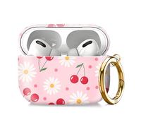 Compatible with AirPod Pro 2nd//1st Generation Case Cover with Key Chain,Full Protective Shockproof Wireless Headphone Case for Airpod Pro 2023/2022/2019（Two Cherries）