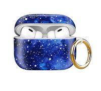 Compatible with AirPod Pro 2nd//1st Generation Case Cover with Key Chain,Full Protective Shockproof Wireless Headphone Case for Airpod Pro 2023/2022/2019 (Blue Space)