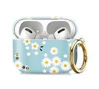 Compatible with AirPod Pro 2nd//1st Generation Case Cover with Key Chain,Full Protective Shockproof Wireless Headphone Case for Airpod Pro 2023/2022/2019（Little Bee）