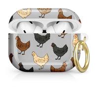 Compatible with AirPod Pro 2nd/1st Generation Case Cover with Key Chain,Full Protective Shockproof Wireless Headphone Case for Airpod Pro 2023/2022/2019(Chicken Cover)