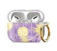 Compatible with AirPod Pro 2nd//1st Generation Case Cover with Key Chain,Full Protective Shockproof Wireless Headphone Case for Airpod Pro 2023/2022/2019（Pineapple）