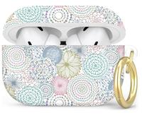 Compatible with AirPod Pro 2nd/1st Generation Case Cover with Key Chain,Full Protective Shockproof Wireless Headphone Case for Airpod Pro 2023/2022/2019(Colorful Circle)