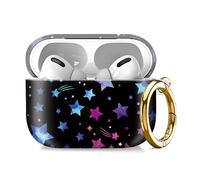 Compatible with AirPod Pro 2nd//1st Generation Case Cover with Key Chain,Full Protective Shockproof Wireless Headphone Case for Airpod Pro 2023/2022/2019（Blue Stars）