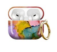 Compatible with AirPod PRO 3 2025 Shockproof Drop-Proof Wireless Earbuds Case with Keychain, Universal for Men and Women（Marble Pattern 9）