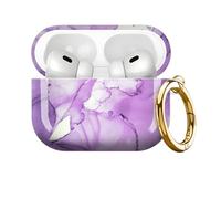 Compatible with AirPod PRO 3 2025 Shockproof Drop-Proof Wireless Earbuds Case with Keychain, Universal for Men and Women（Marble Pattern 5）