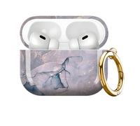 Compatible with AirPod PRO 3 2025 Shockproof Drop-Proof Wireless Earbuds Case with Keychain, Universal for Men and Women（Marble Pattern 8）