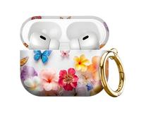 Compatible with AirPod PRO 3 2025 Shockproof Drop-Proof Wireless Earbuds Case with Keychain, Universal for Men and Women（Butterfly 5）