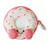 Compatible with AirPods 3 Case Cover, Cute Silicone Protective Cover for Apple AirPod 3rd Generation 2021 with Keychain for Women Men Girls, Funny Anime Shockproof Case for Airpods 3 (Smile Donut)