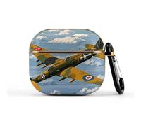Compatible with AirPods 3 Case,World War Aircraft Printed PC Protective Headphone Charging Cover with Keychain for Airpods 2021 3rd Generation,Drop Protection Scratch And Dust Resistant