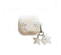 Compatible with AirPods 3 Headphones Case Cover, Soft Aesthetic, Earphone Case with Lace Lily, Anti-Lost Lanyard, Earbuds Case for Women Men