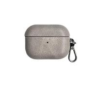 Compatible with AirPods 4, Business Protective Shock-Absorbing Leather Earphone Cover Headphone Case with Keychain Accessories-Color#1