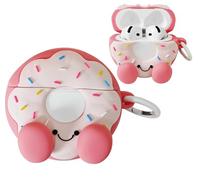 Compatible with Airpods 4 Case 2024, Compatible with AirPods 4th Generation Case Cute Cartoon, Kawaii Soft Silicone Protective Cover for Apple New Airpods 4 for Men Women (Smile Donut)