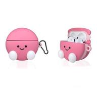 Compatible with AirPods 4 Case 2024, Cute Cartoon Character Pink Cookie 3D Anime Element Kawaii Fashion Air pod Case 4th Generation with Keychain for Men Women Boys Girls Teens