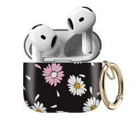 Compatible with AirPods 4 Case Cute Shell Pattern Shockproof Protective Cover for Girls Women with Gold Keychain Designed for AirPod 4th Generation, Cute Daisy