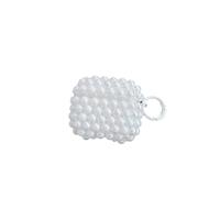 Compatible with AirPods 4 Headphones Case Cover, Laser Pearl Texture, Non-Slip Earphone Case with Ring Buckle Anti-Lost, Earbuds Case for Women Men