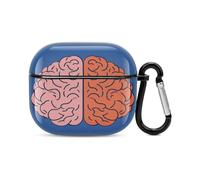 Compatible with AirPods Case Cover Left And Right Brain Full Protective Headphone Cover Compatible for Airpods 3rd,Supports Wireless Charging with Carabiner Front LED Visible