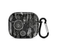 Compatible with AirPods Case Cover Unique Dream Catcher Full Protective Headphone Cover Compatible for Airpods 3rd,Supports Wireless Charging with Carabiner Front LED Visible