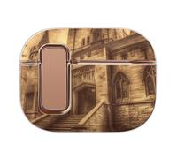 Compatible with AirPods Pro 2 Case,Vintage Medieval Castle Full Protective Headphone Cover for Airpods Pro 2,Supports Wireless Charging