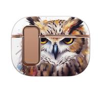 Compatible with AirPods Pro 2 Case,Watercolor Cool Owl Head Full Protective Headphone Cover for Airpods Pro 2,Supports Wireless Charging